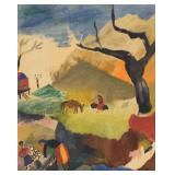 Aristodemus Kaldis O/C Pastoral Landscape