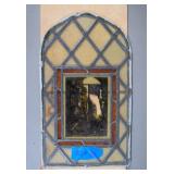 Coll. of 5 Ant. Leaded Stained Glass Window Panels