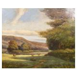 L. Stephan Oil on Canvas Pastoral Landscape
