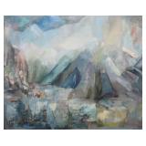 Aline Hammer Oil on Canvas Mountain Landscape