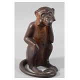 Cast Iron Figural Monkey Doorstop Attr. to Hubley