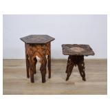 Two Antique Decorative Wooden Stands