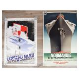 Two A.M. Cassandre Litho Poster Repros, Normandie