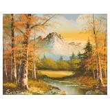 G. Whitman O/C Mountain Landscape in Autumn