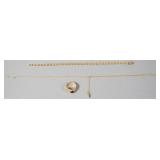 3 Pieces of Yellow Gold Jewelry