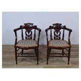 Pair of Late Victorian Carved Armchairs