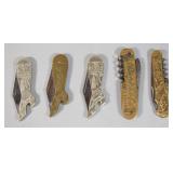 Grp of 5 Vtg. Ad Pocket Knives Incl Coca Cola