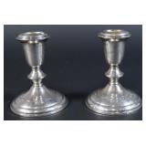 Pair of Towle Weighted Sterling Candlesticks