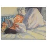 Richard Segalman Pastel Woman Reclining