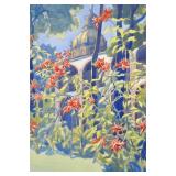 Rosamond Campbell Watercolor on Paper Garden...