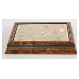 Valenti Italian Burl Wood and Enameled Metal...