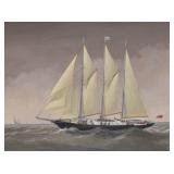 Leonard John Pearce Oil on Board Sir Winston...