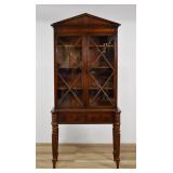 Neoclassical Style Two-Piece Mahogany Display...