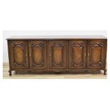 French Provincial Style Carved Wood Five Door...