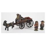 A Group of Antique Cast Iron Toys Including a...