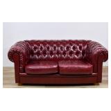 Traditional Red Oxford Leather Chesterfield...