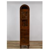 Slim Arched Top Wooden Display Cabinet with...