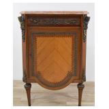 Napoleon III Style Marquetry and Marble Top...