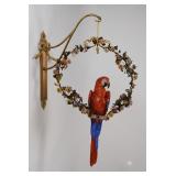 Large Porcelain Scarlet Macaw Within A Floral...
