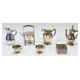 Group of 7 Assorted Silver-Plated and Aluminum...
