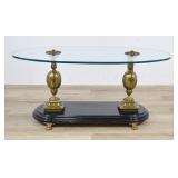 Large Classical Revival Style Bronze and Glass...