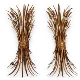 A Pair of Florentia Italian Gilt Metal Sheaf of...