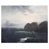 Thomas Sidney Moran Oil on Board Grand Pre, 1906