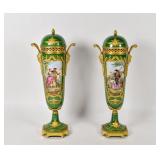A Pair of Sevres-Style Gilt-Bronze Mounted...