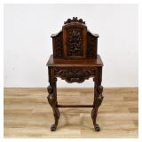 Renaissance Revival Style Carved Hardwood...