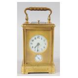 French Brass Alarm Carriage Clock by Reneville...
