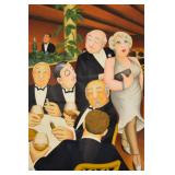 Beryl Cook Screenprint The Baron Entertains
