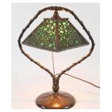 Apollo Studios Arts and Crafts Slag Glass Table...