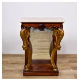 American Classical Mahogany and Giltwood Pier...