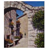 Renato Aime Oil on Board European Street Scene