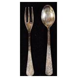 Pair of Pakistani 940 Silver Flatware Pieces