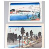 2 Utagawa Hiroshige Woodblock Prints: Sumida...
