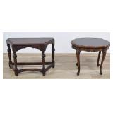 2 Decorative Tables Incl a Gothic Revival Oak...