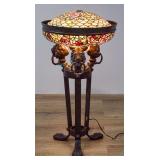 Tazza Style Leaded Stained Glass and Patinated...