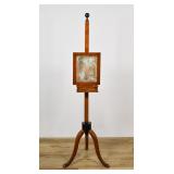 Vintage Hardwood Floor Standing Shaving Stand