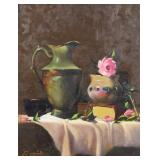 Renato Aime Oil on Board Still Life