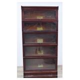 Globe-Wernicke Five-Tier Mahogany Finish...