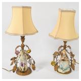 Pair of Capodimonte Porcelain and French Gilt...