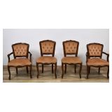 Set of 4 French Rococo Style Dining Chairs