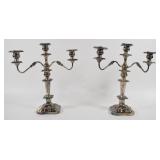 Pair of Large Rococo Revival Silver-on-Copper...