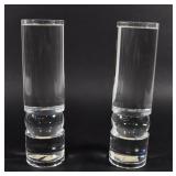 A Pair of Large Modern Polished Acrylic Candle...
