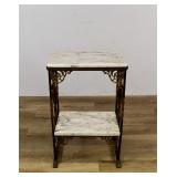 Beaux Arts Style Two-Tiered Marble and Metal...