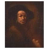 Continental School Rembrandt Style Oil on...