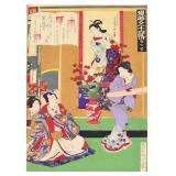 Toyohara Kunichika Japanese Woodblock Print...