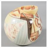Studio Pottery Asymmetric Globe Vessel