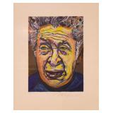Siqueiros Lithograph Self Portrait